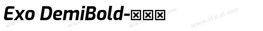 Exo DemiBold字体转换